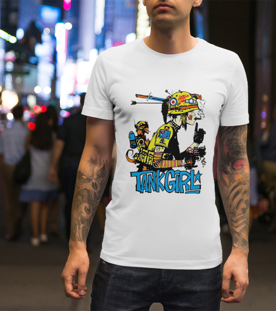 Tank Girl Vol 2 Comic Graphic With Booga And Classic Helmet T-Shirt