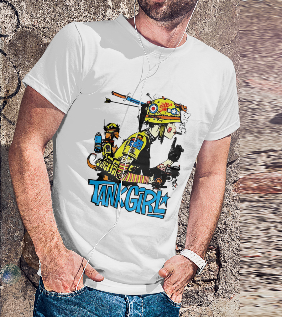 Tank Girl Vol 2 Comic Graphic With Booga And Classic Helmet T-Shirt