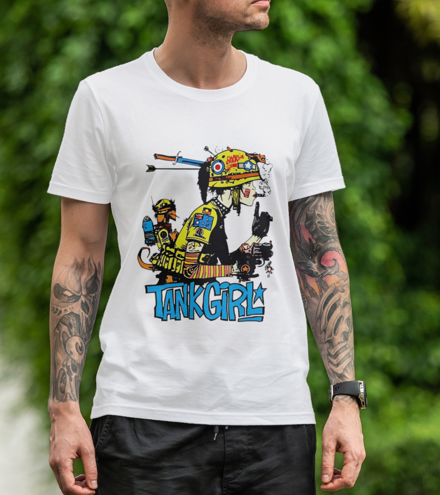 Tank Girl Vol 2 Comic Graphic With Booga And Classic Helmet T-Shirt