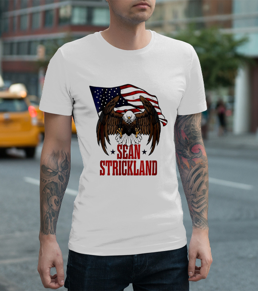 American Flag Eagle Sean Strickland UFC The Great American Hope T-Shirt
