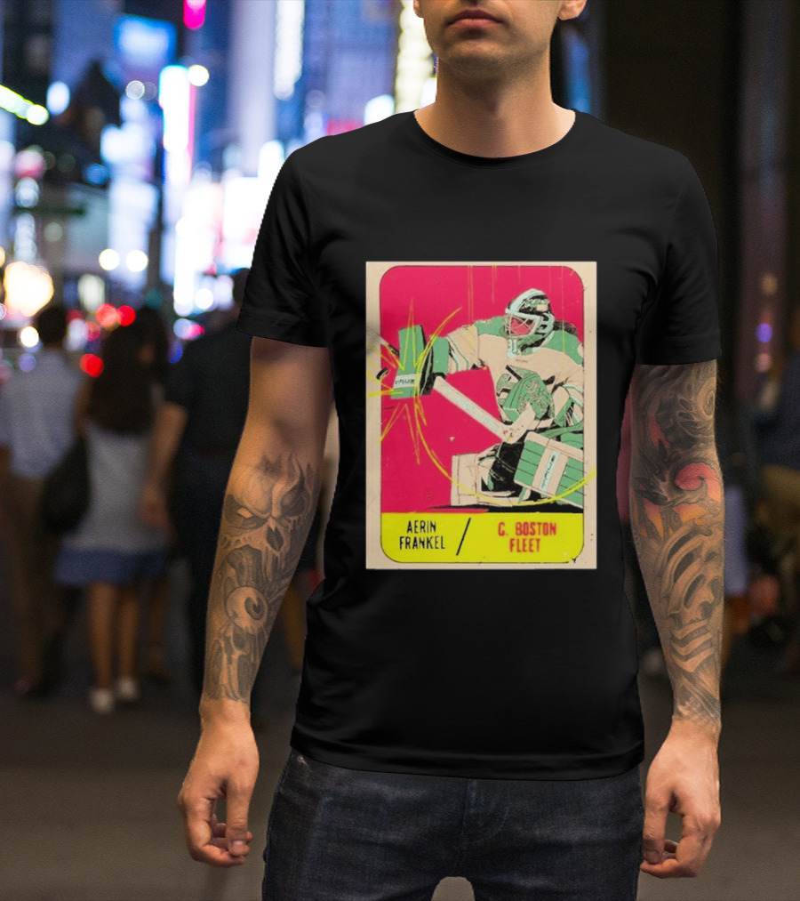 Aerin Frankel C. Boston Fleet Goalie Vintage Style Hockey Card T-Shirt