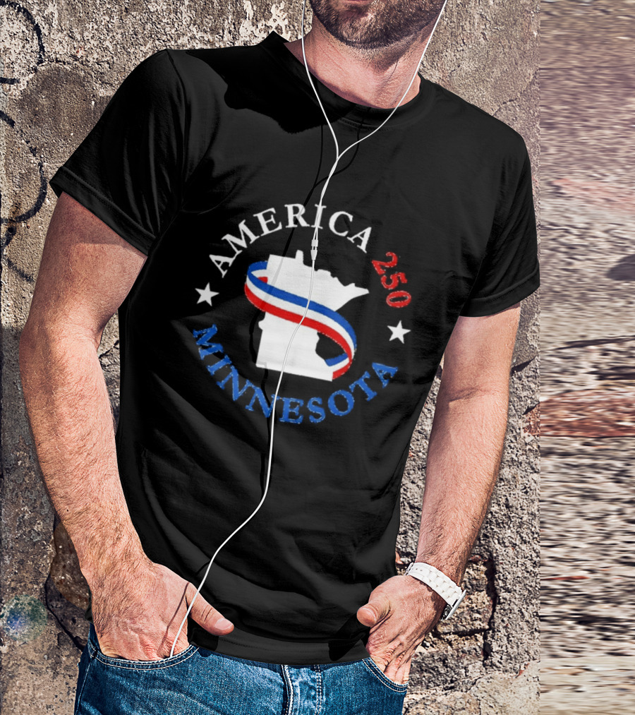 America 250 Minnesota State Celebration Patriot Stars T-Shirt