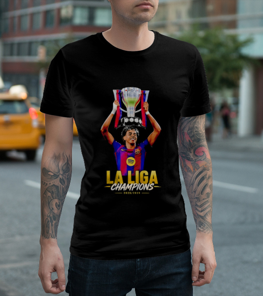 Barcelona La Liga Champions 2025 26 Mes Que Un Club T-Shirt