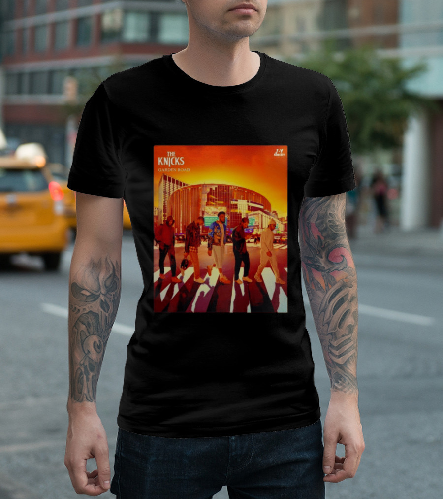The Knicks Garden Road New York Knicks Madison Square Garden Abbey Road T-Shirt