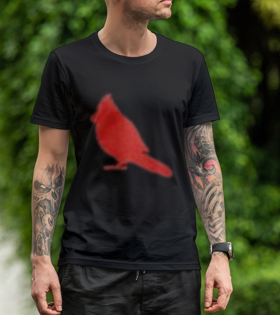 The Slumerican Cardinal Red Bird Stylized T-Shirt