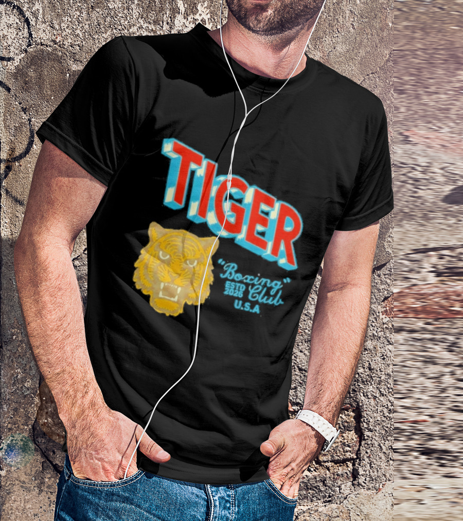 Tiger Boxing Club Estd 2026 USA Tiger Head Logo Sports Team T-Shirt