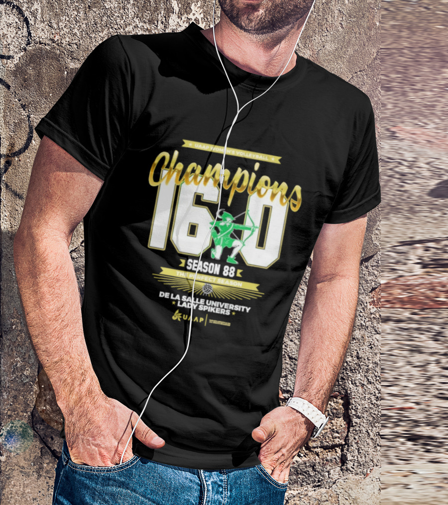 UAAP Women's Volleyball Champions 16 0 Season 88 Perfect De La Salle Lady Spikers T-Shirt