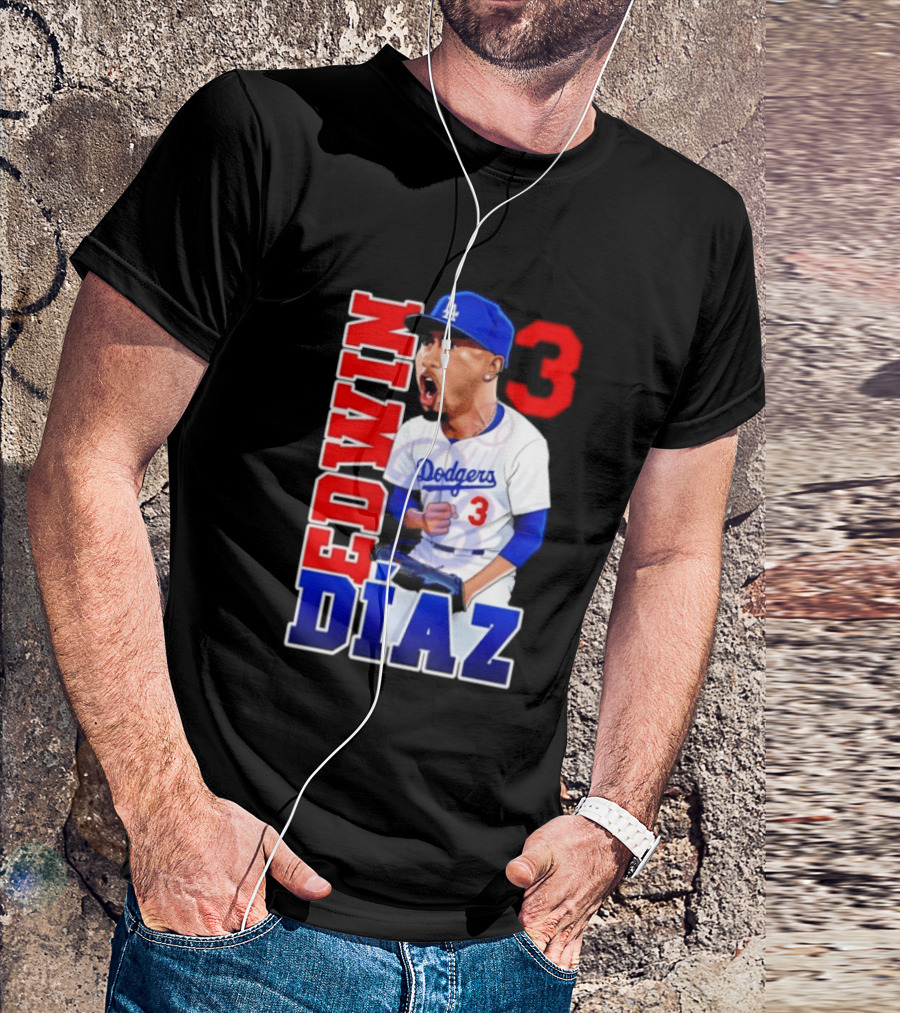 Los Angeles Dodgers Edwin Díaz Number 3 MLB Baseball 2026 T-Shirt
