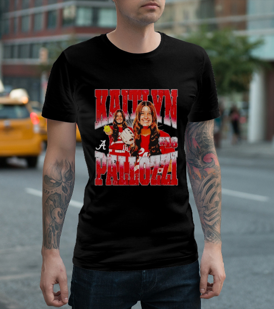 Kaitlyn Pallozzi Alabama Crimson Tide Softball Player #18 Collage T-Shirt