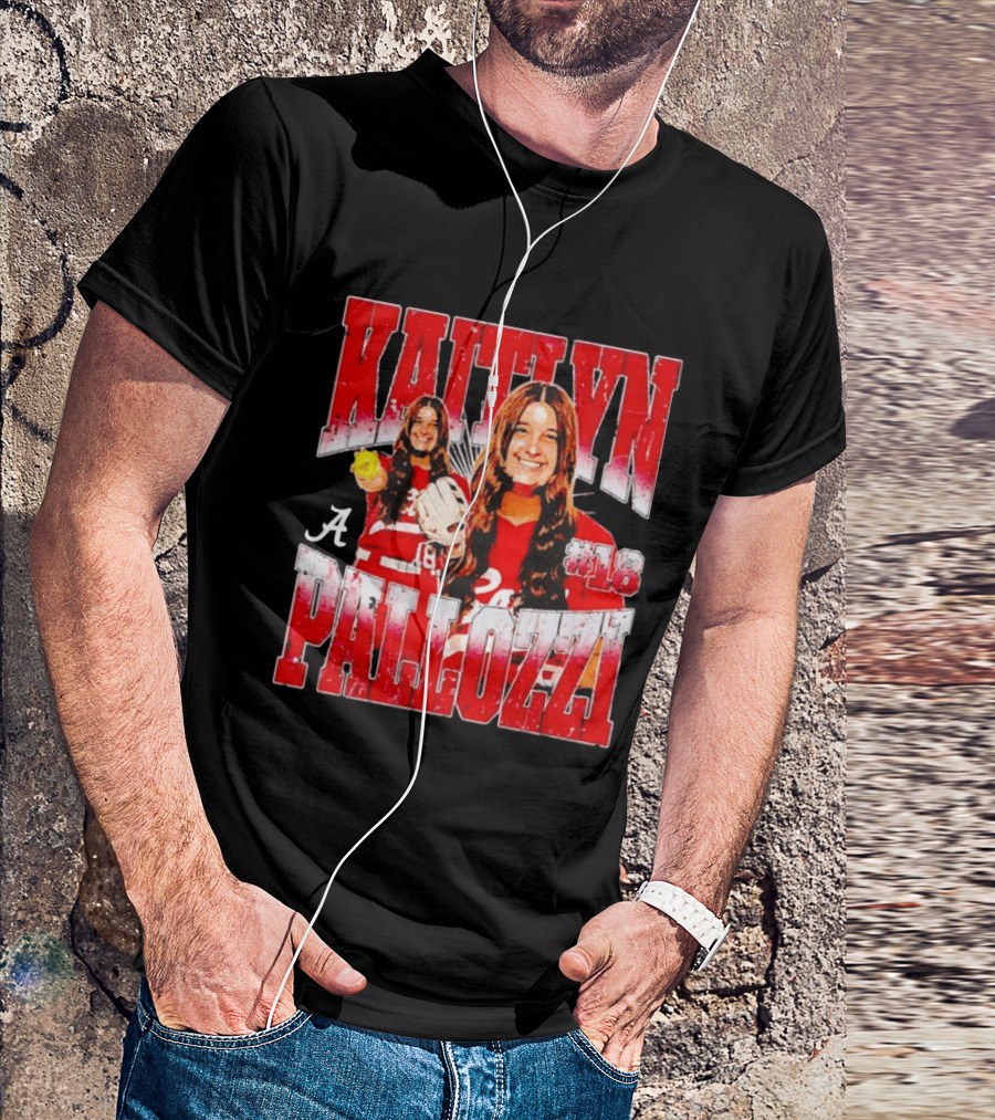 Kaitlyn Pallozzi Alabama Crimson Tide Softball Player #18 Collage T-Shirt
