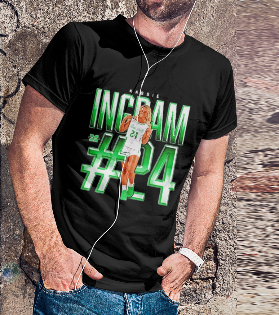 Kassie Ingram Marshall #24 Thundering Herd Team T-Shirt