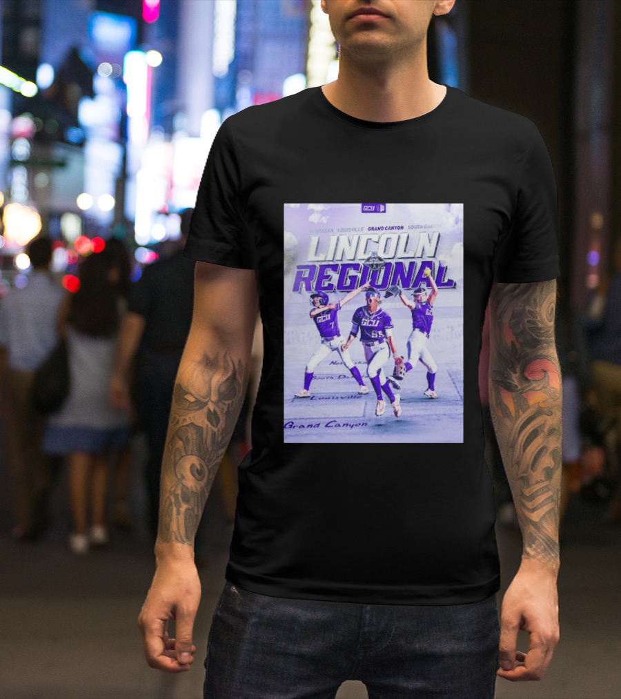 Grand Canyon Antelopes Softball Lincoln Regional Nebraska Louisville South Dakota GCU T-Shirt