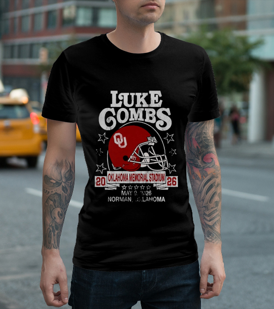 Luke Combs Oklahoma Memorial Stadium May 9 2026 Norman Oklahoma Tour T-Shirt