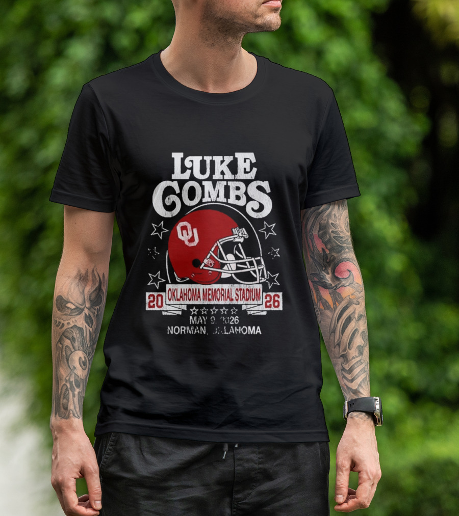 Luke Combs Oklahoma Memorial Stadium May 9 2026 Norman Oklahoma Tour T-Shirt