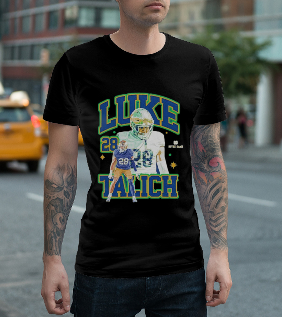 Notre Dame Football Luke Talich 28 Fighting Irish Player T-Shirt