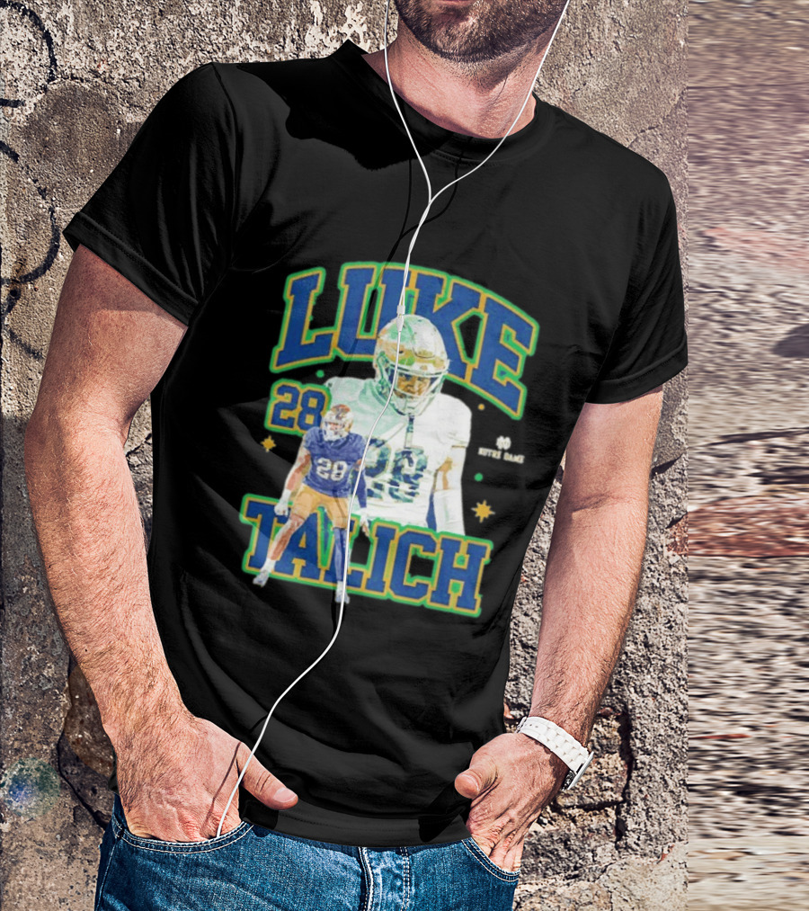 Notre Dame Football Luke Talich 28 Fighting Irish Player T-Shirt