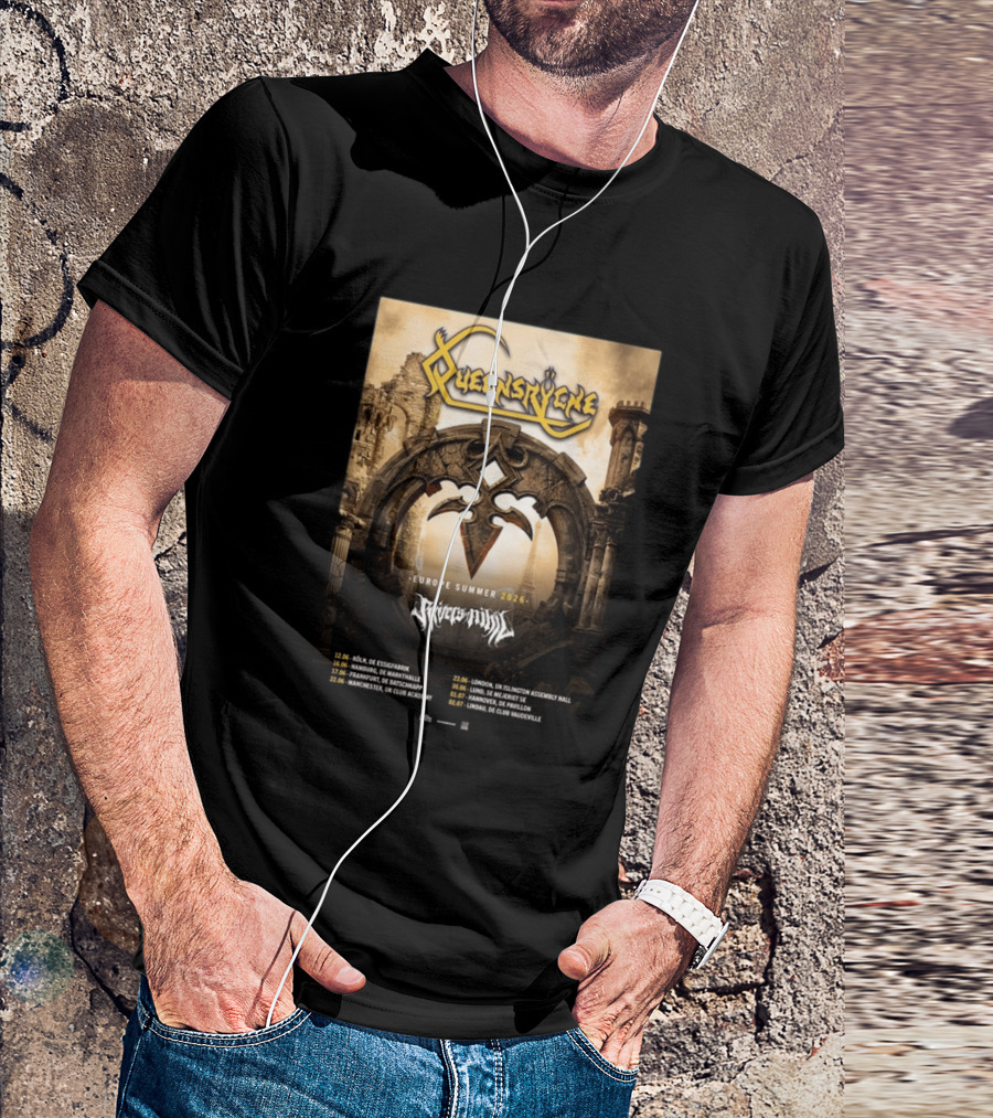 Queensryche Europe Summer 2026 Tour Dates Band T-Shirt