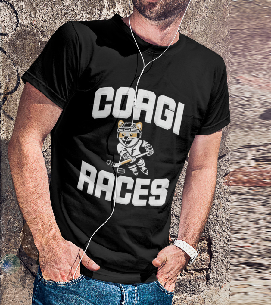 Fargo Force 2026 Corgi Ice Hockey Races T-Shirt