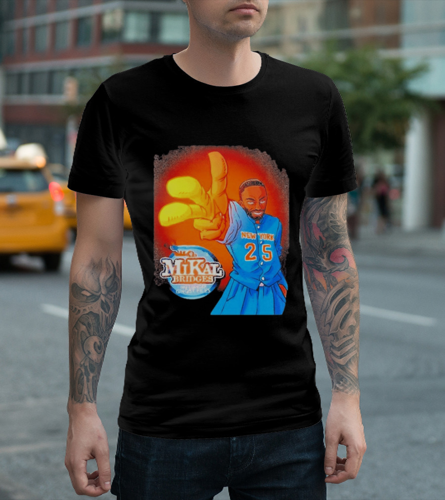 New York 25 Mikal Bridges No Longer Ghost Files T-Shirt