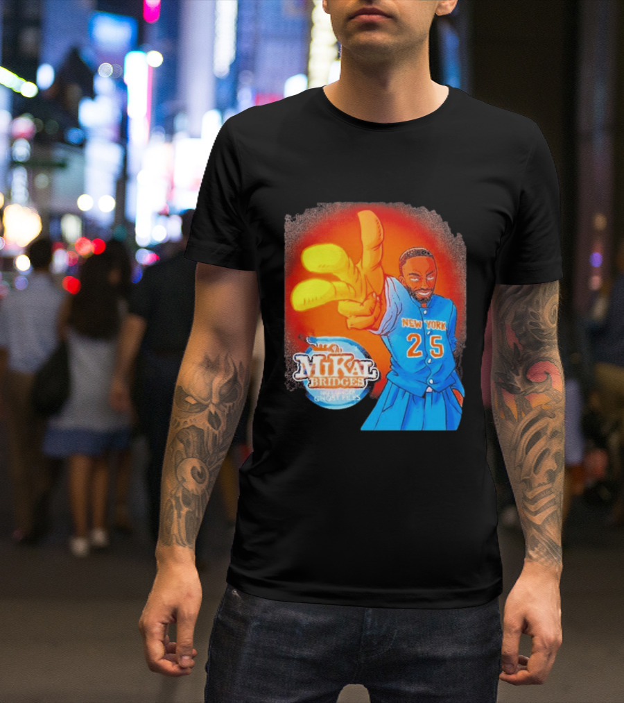 New York 25 Mikal Bridges No Longer Ghost Files T-Shirt