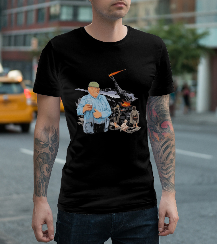 Fred Dibnah Thumbs Up At Mount Doom By Jim'll Paint It T-Shirt