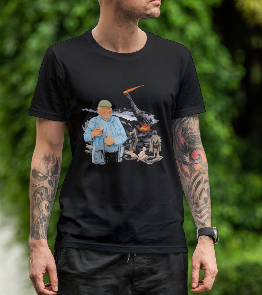 Fred Dibnah Thumbs Up At Mount Doom By Jim'll Paint It T-Shirt