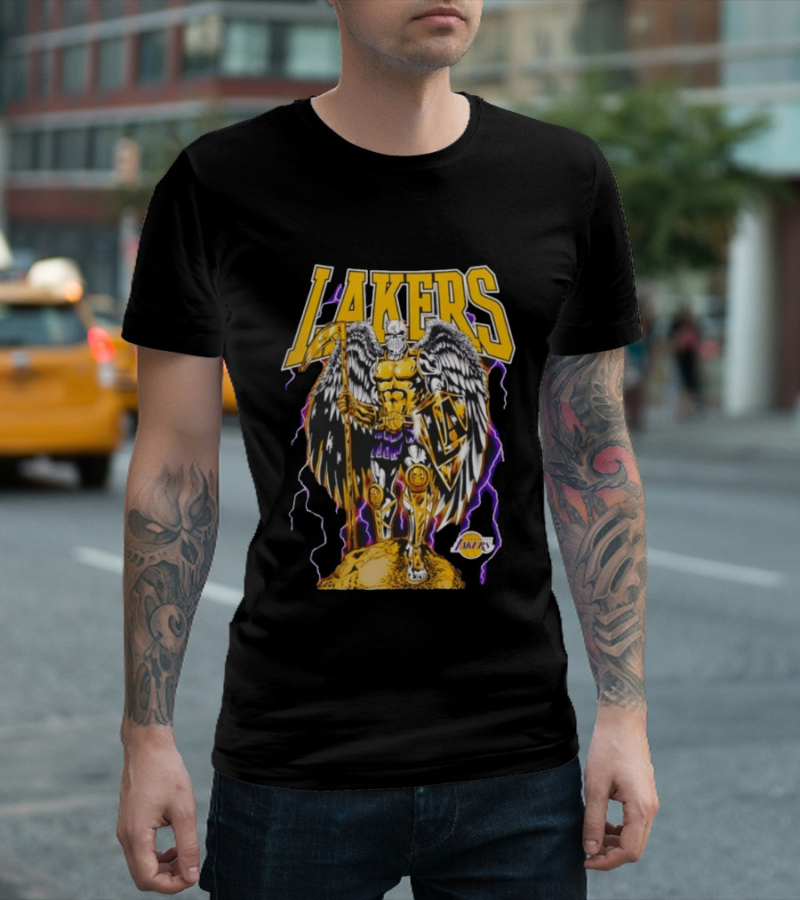 Los Angeles Lakers Warren Lotas Angel Of The City Warrior T-Shirt