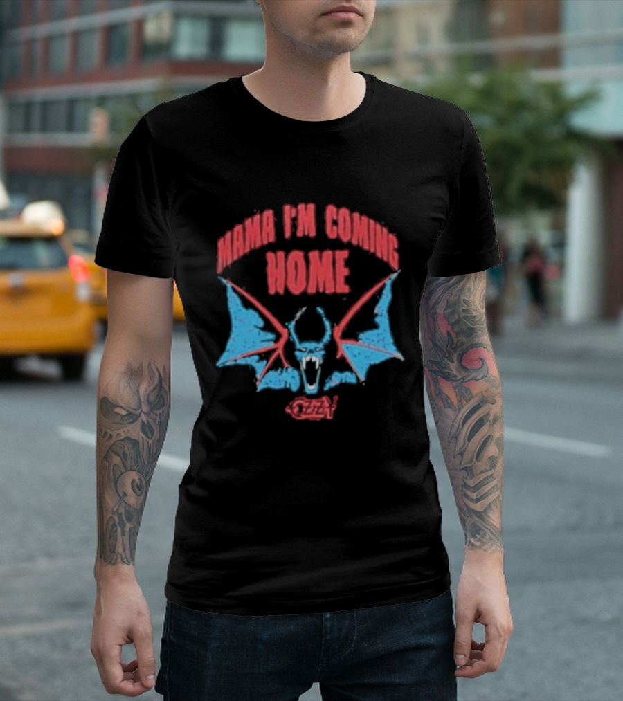 Mama I'm Coming Home Bat Ozzy Onesie T-Shirt