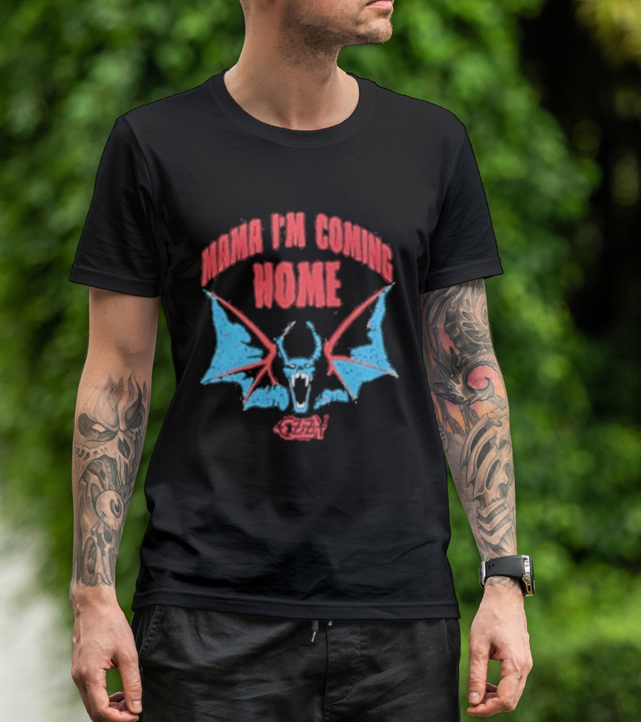 Mama I'm Coming Home Bat Ozzy Onesie T-Shirt