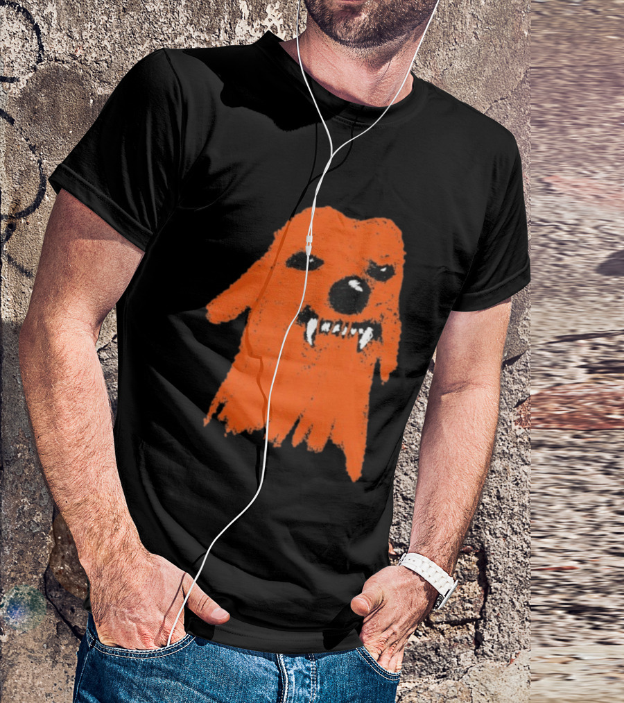 Small Grumpy Orange Dog With Fangs T-Shirt