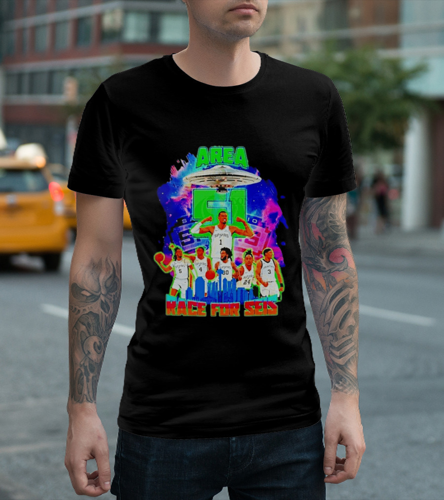 Area 51 Spurs San Antonio Race For Seis T-Shirt