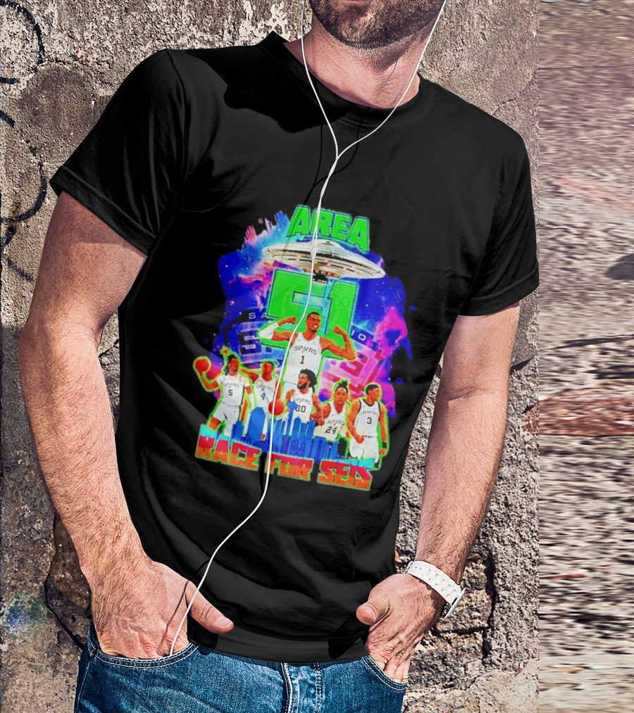 Area 51 Spurs San Antonio Race For Seis T-Shirt