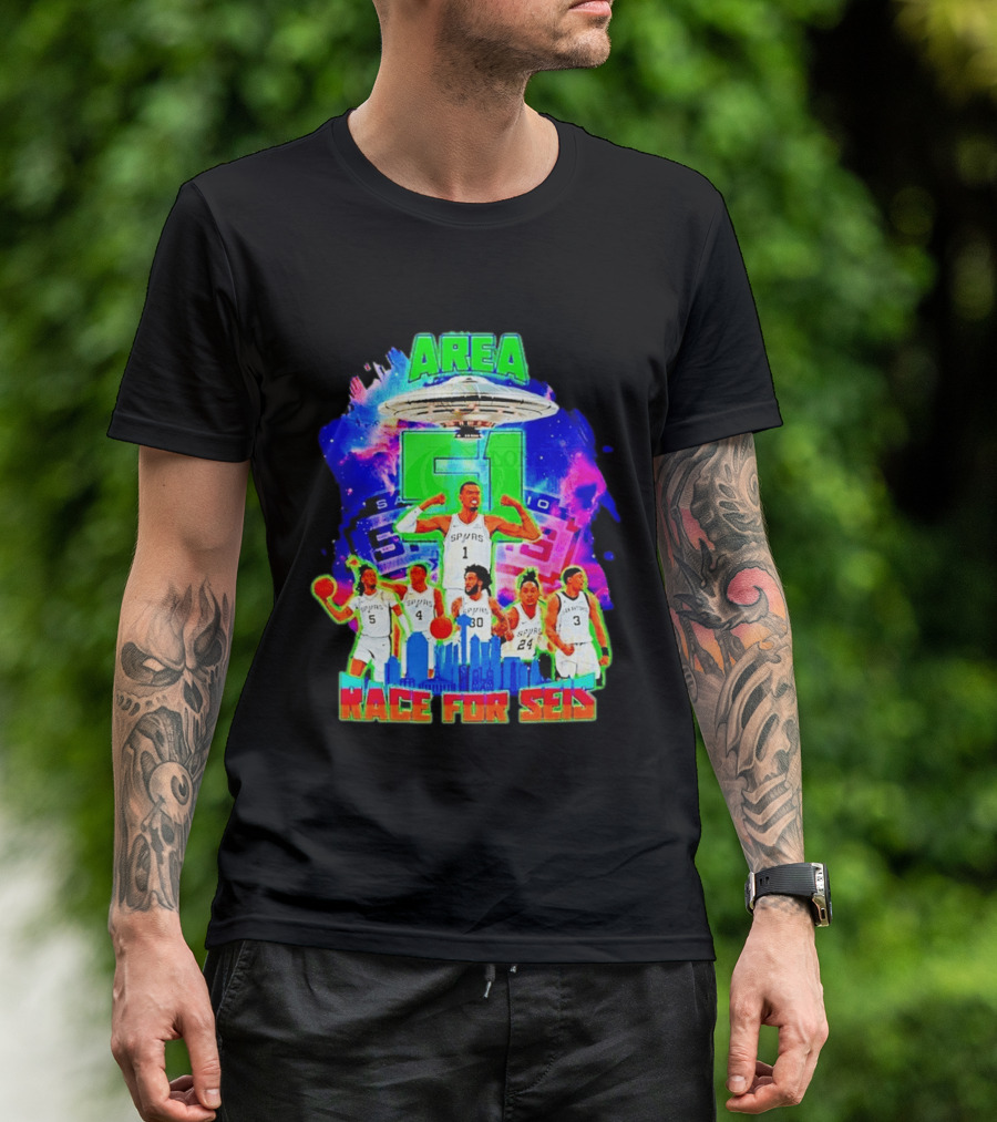 Area 51 Spurs San Antonio Race For Seis T-Shirt