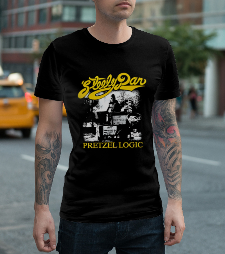 Steely Dan Pretzel Logic 1974 Album Yellow Script T-Shirt
