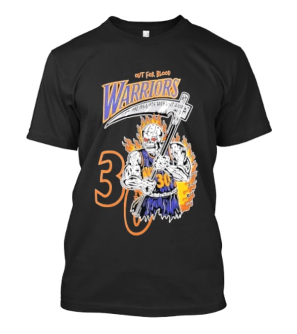 Stephen Curry 30 Golden State Warriors Out For Blood Warren Lotas Iconic Skull T-Shirt