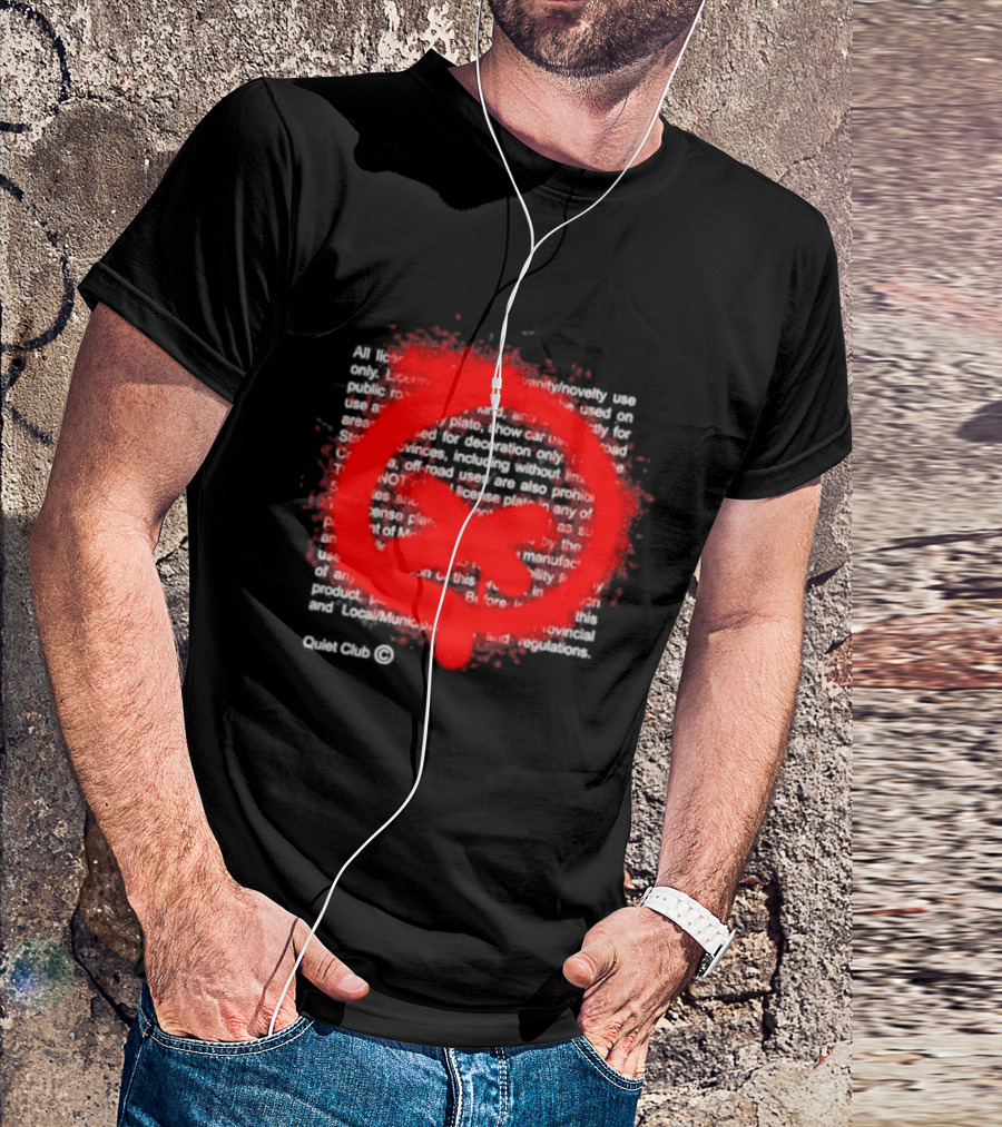 Quiet Racing Club Red Symbol Disclaimer T-Shirt