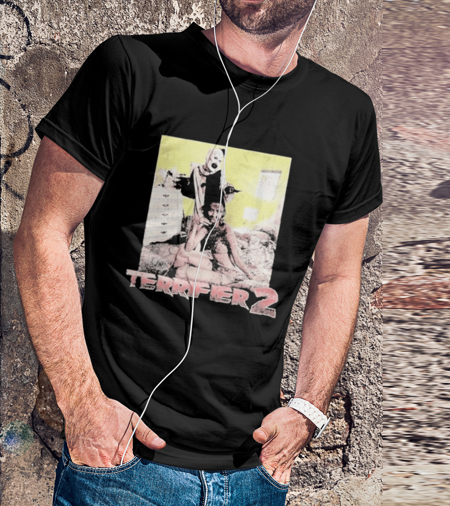 Terrifier 2 Art The Clown Scene Horror Movie T-Shirt