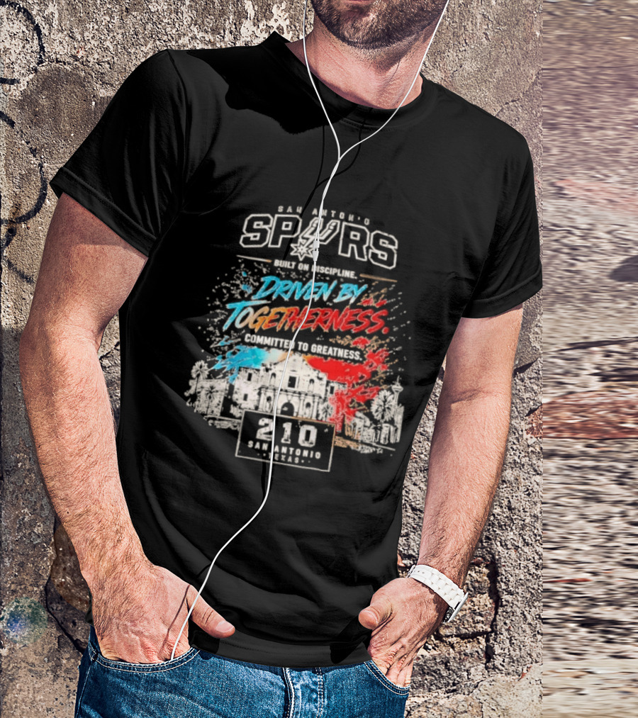 San Antonio Spurs Driven By Togetherness Built On Discipline 210 Texas Connection T-Shirt