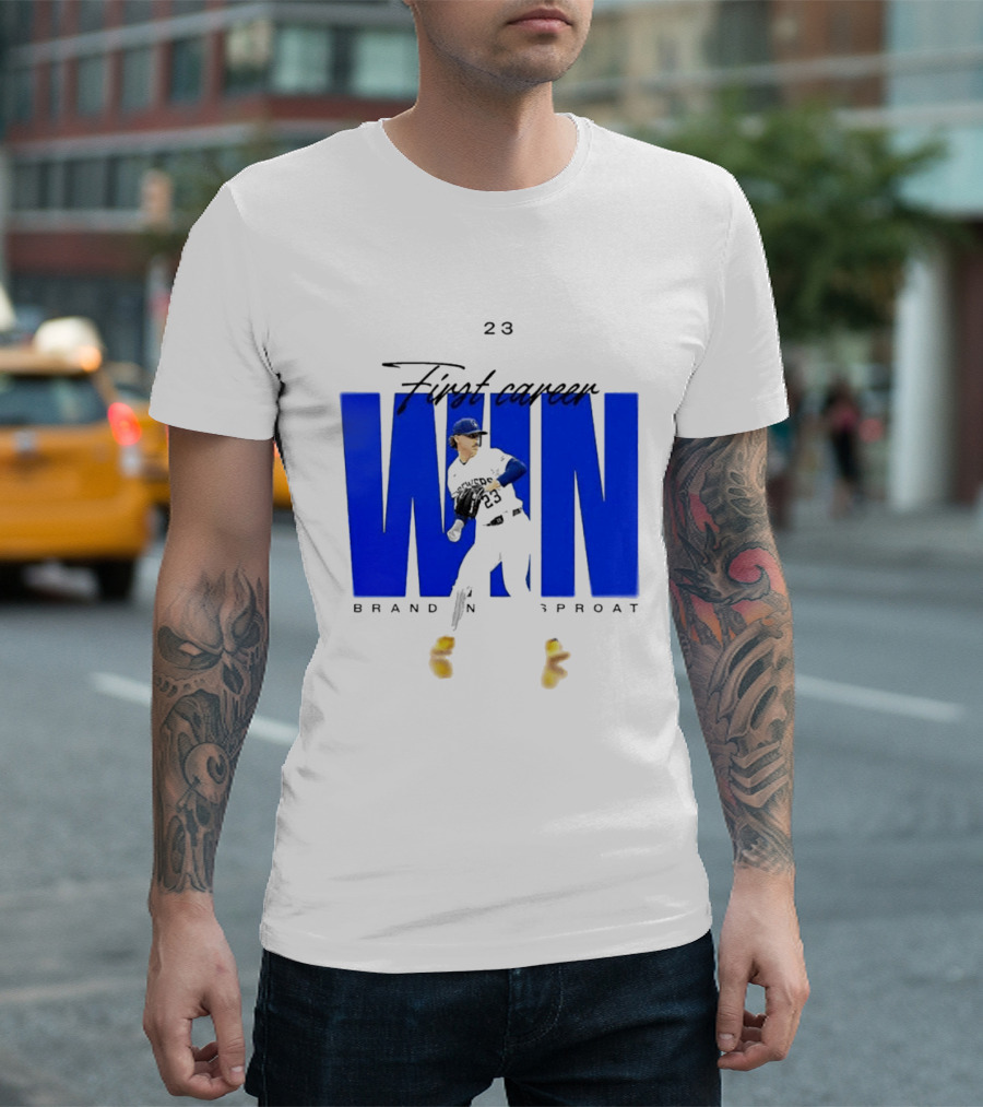 Brandon Sproat 23 Brewers First Career Win T-Shirt