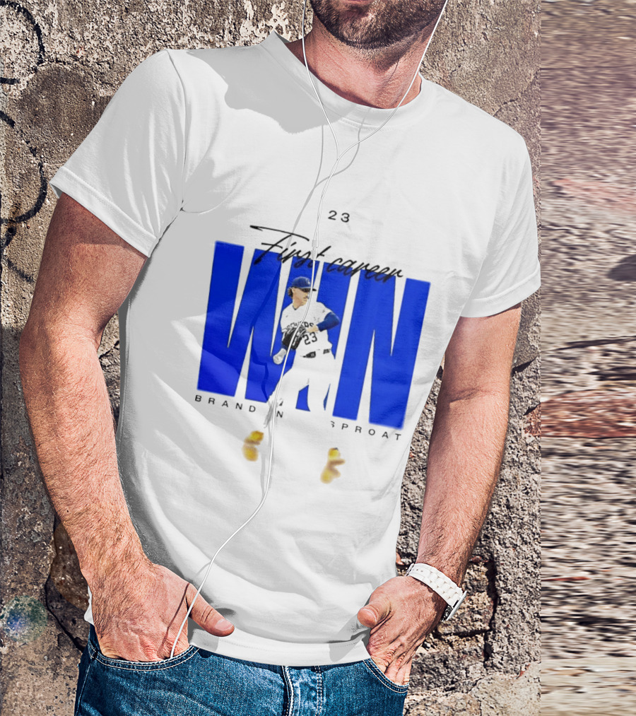 Brandon Sproat 23 Brewers First Career Win T-Shirt