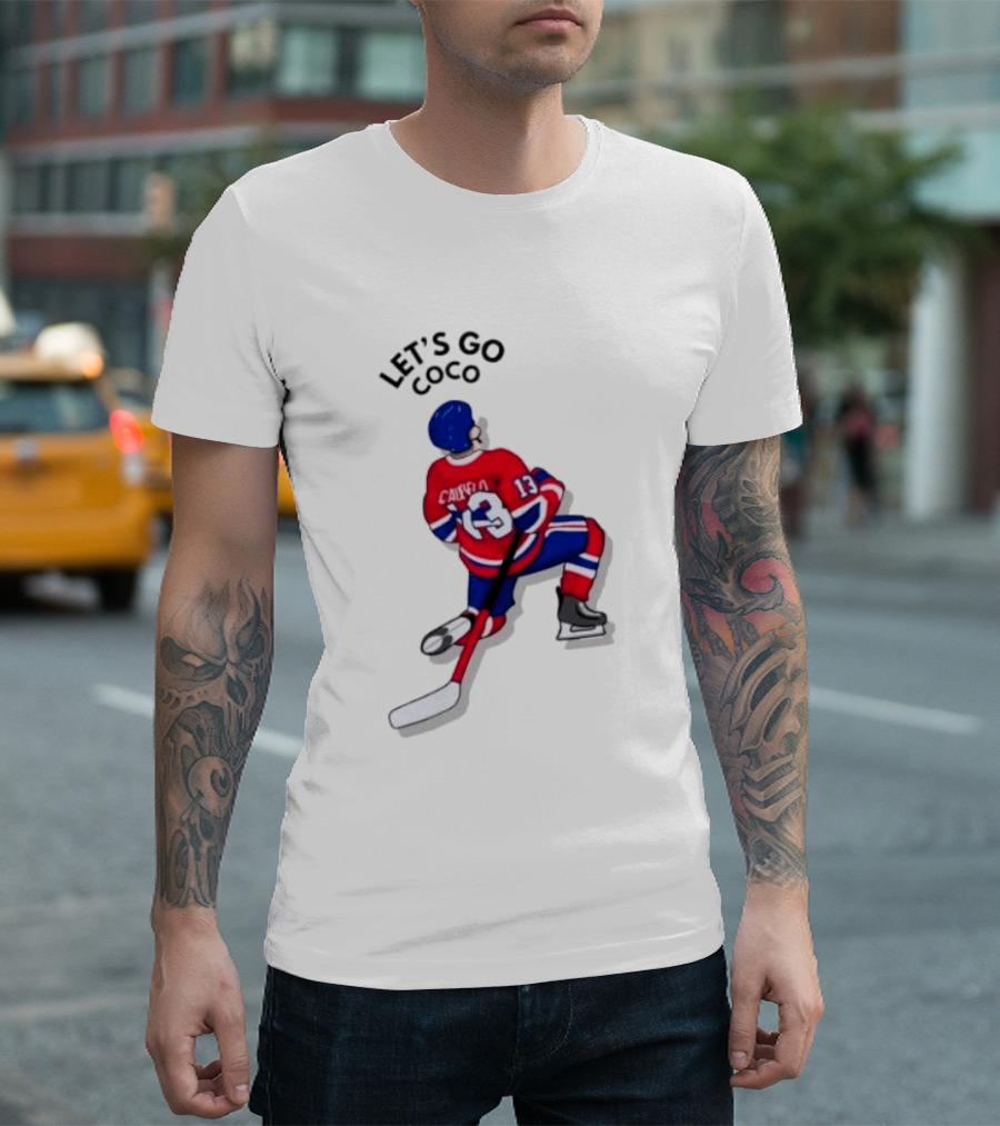 Caufield 13 Let's Go Coco Montreal Canadiens Hockey Player T-Shirt
