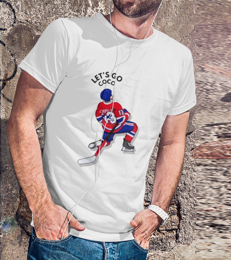 Caufield 13 Let's Go Coco Montreal Canadiens Hockey Player T-Shirt