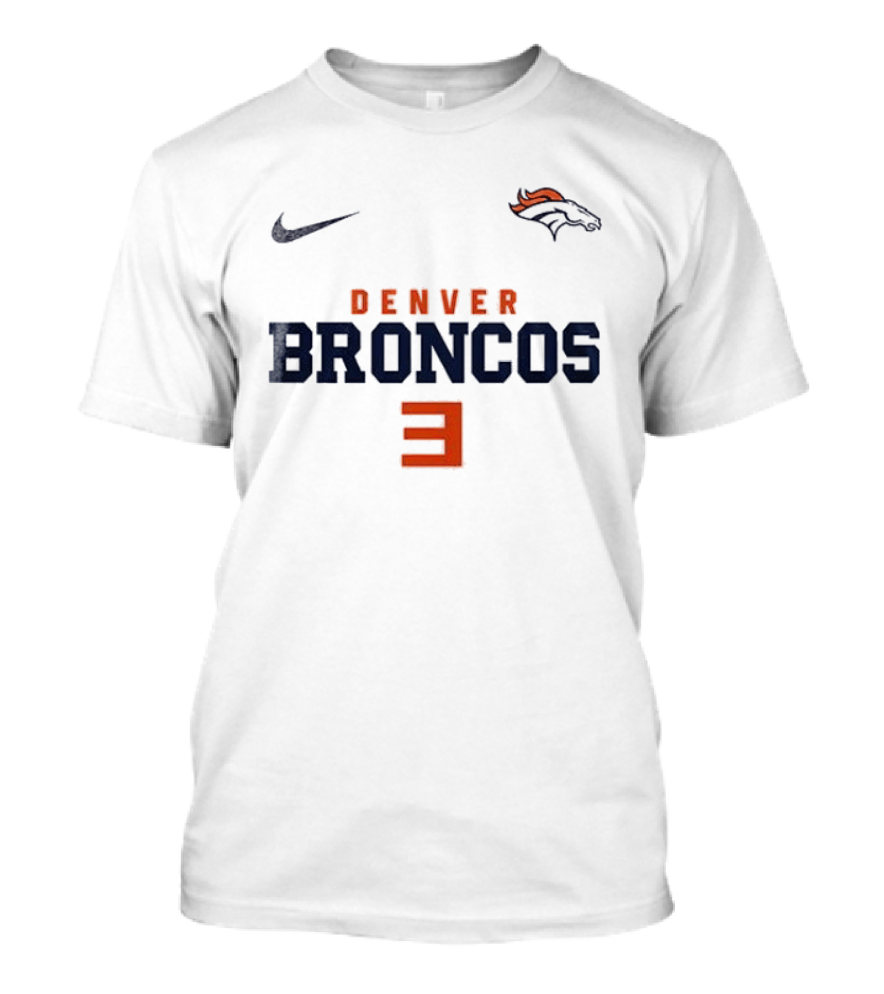Nike Denver Broncos 3 Eminem Slim Shady Mask T-Shirt