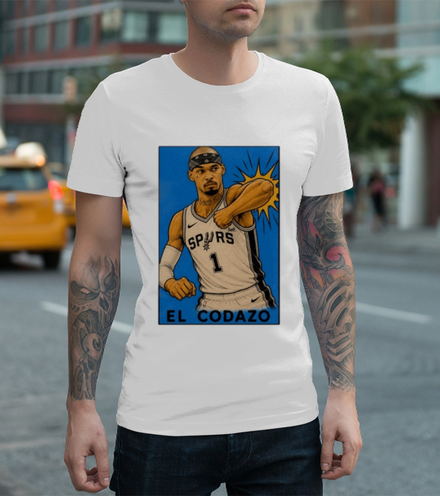 El Codazo Spurs NBA Card San Antonio Basketball Player T-Shirt