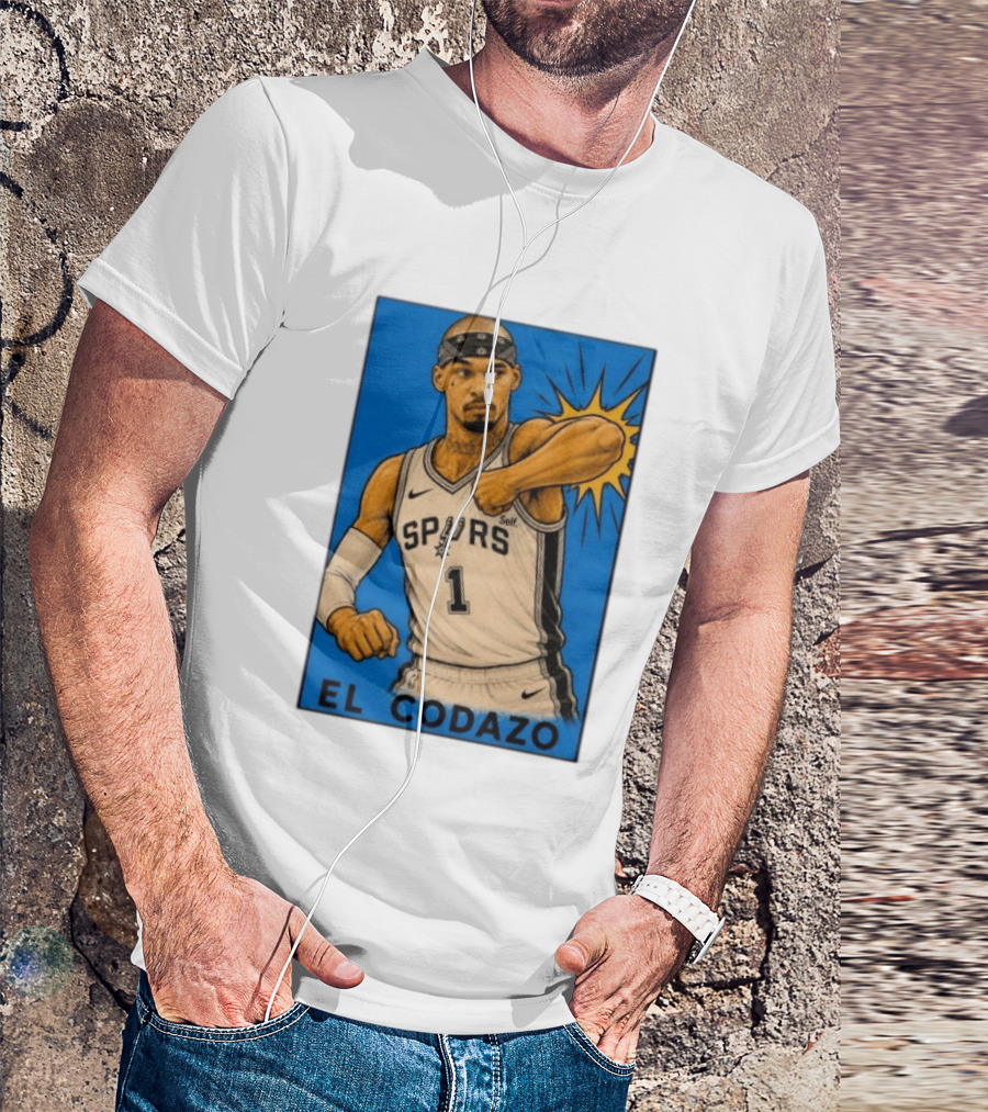 El Codazo Spurs NBA Card San Antonio Basketball Player T-Shirt