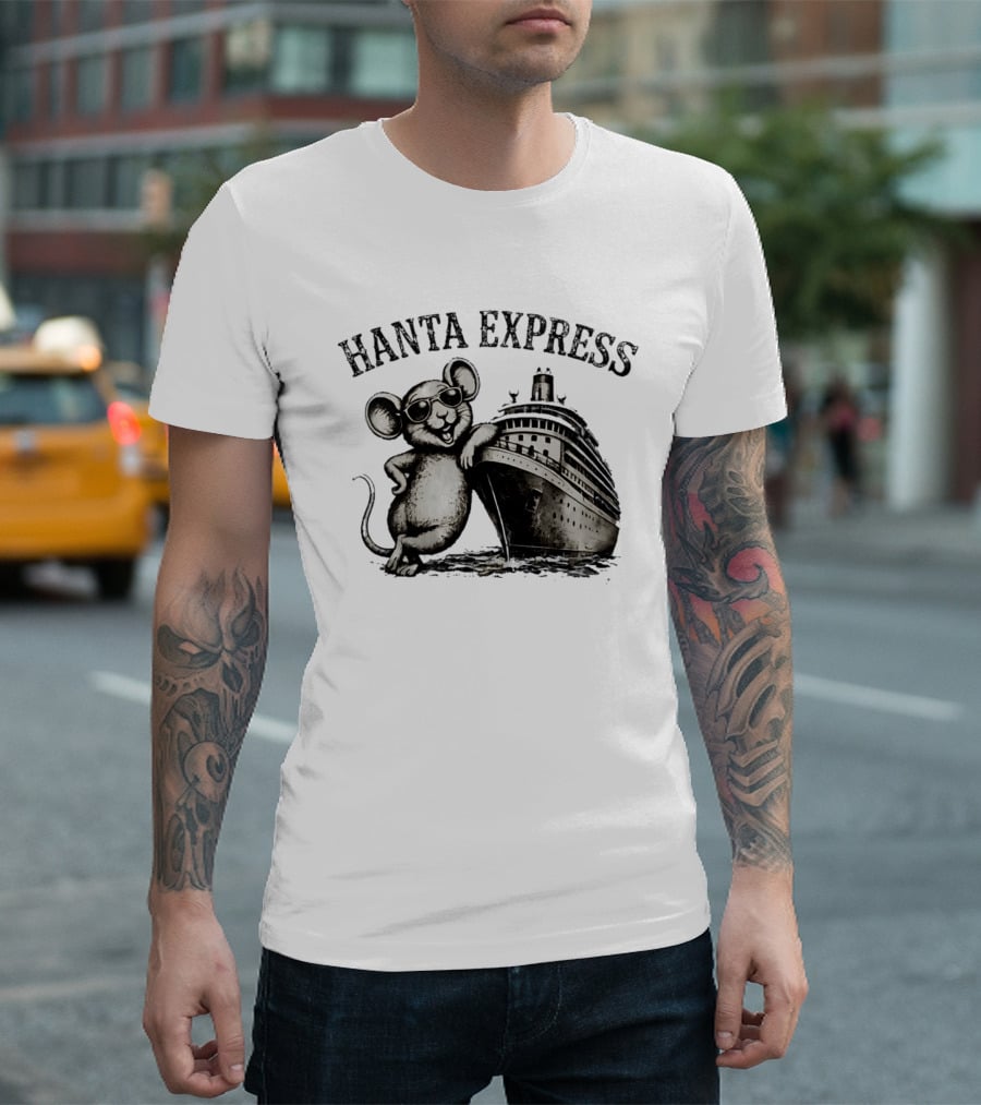 Hanta Express Cool Mouse Sunglasses Ship Adventure T-Shirt