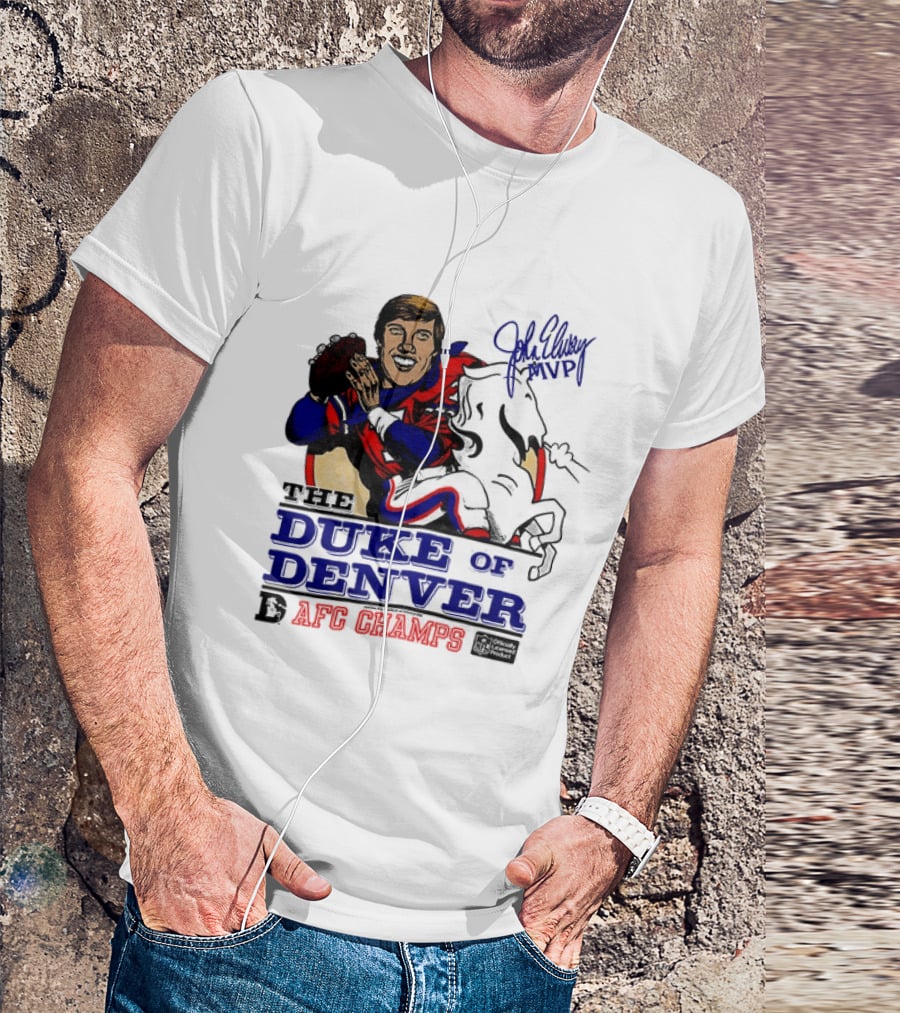 John Elway The Duke Of Denver AFC Champs MVP Caricature T-Shirt