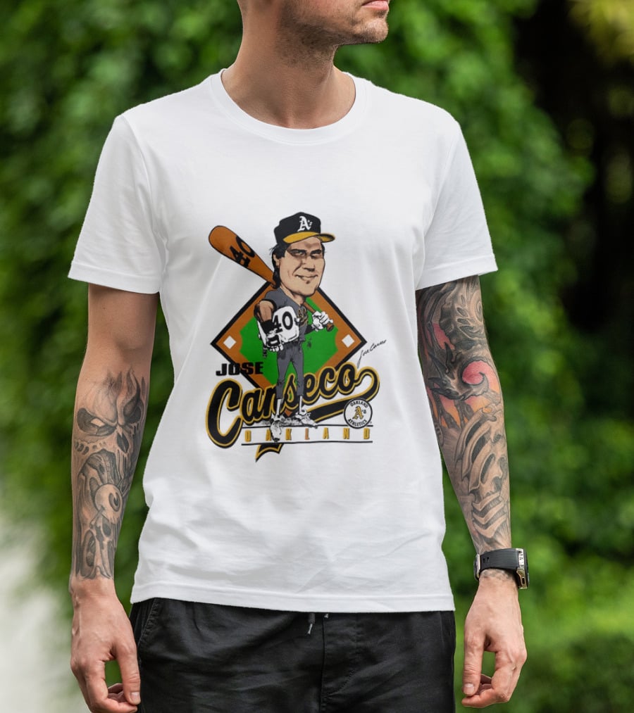 Jose Canseco Oakland A's Baseball Caricature T-Shirt