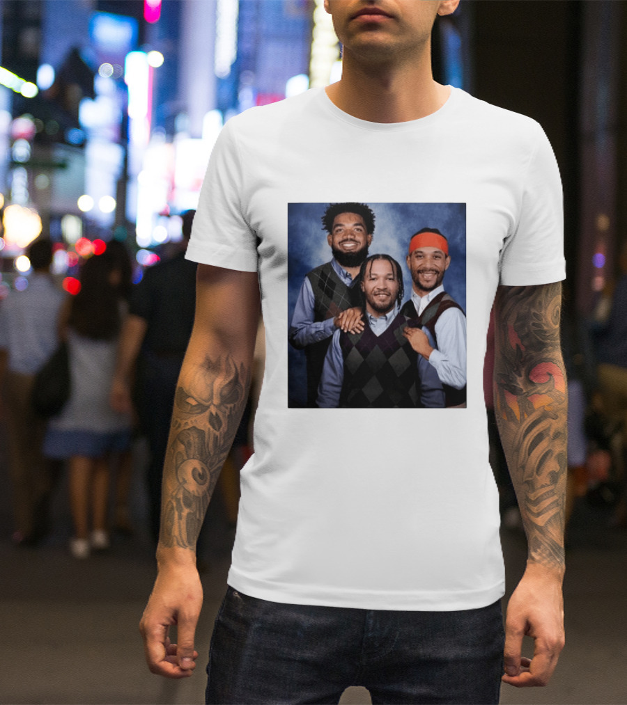 Karl Anthony Towns Jalen Brunson Josh Hart Step Brothers Argyle Sweater T-Shirt