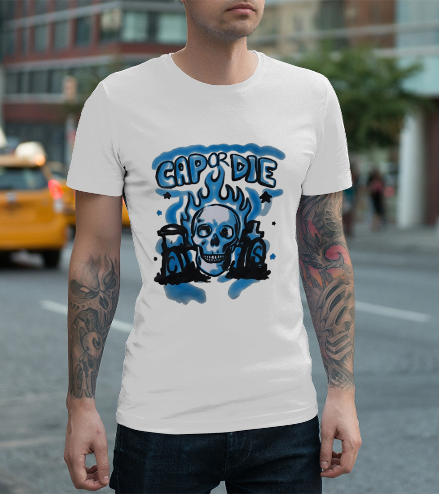 Cap Or Die Skull Flame T-Shirt